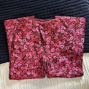 Tularosa Embroidered Floral Crop Pants